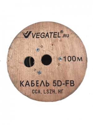 Кабель коаксиальный 5D-FB Vegatel CCA, ГОСТ, 50 Ом